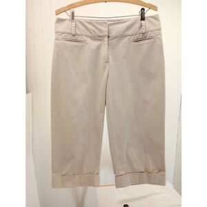 Apt. 9 stretch khaki,tan Maxwell Capri, cropped.Size 12